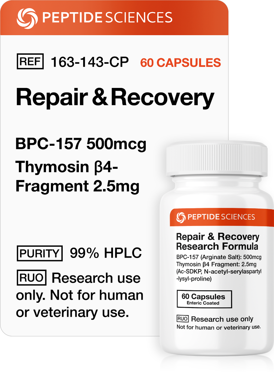 Repair and Recovery (60 Capsules) (Stable BPC-157 Arginate, Thymosin Beta-4 Fragment)